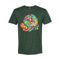 thumbnail image 2 of Wild Bobby Rainbow Painted I've Got The Whole World Dean Russo Design Inspirational/Christian Men Premium Tri Blend Tee, Forest Green, Medium, 2 of 6