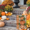 thumbnail image 2 of Fall Thanksgiving Pumpkins Garden Flag 12x18 Inch Polka Dots Small Double Sided for Outside Burlap Welcome Yard Autumn Flag, 2 of 6
