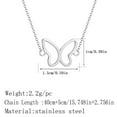 thumbnail image 3 of Qiamni Stainless Steel Butterfly Necklace Women's Collarbone Necklace, 3 of 4