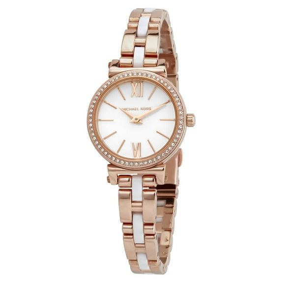 Michael Kors Sofie Quartz Crystal White Dial Ladies Watch MK4347