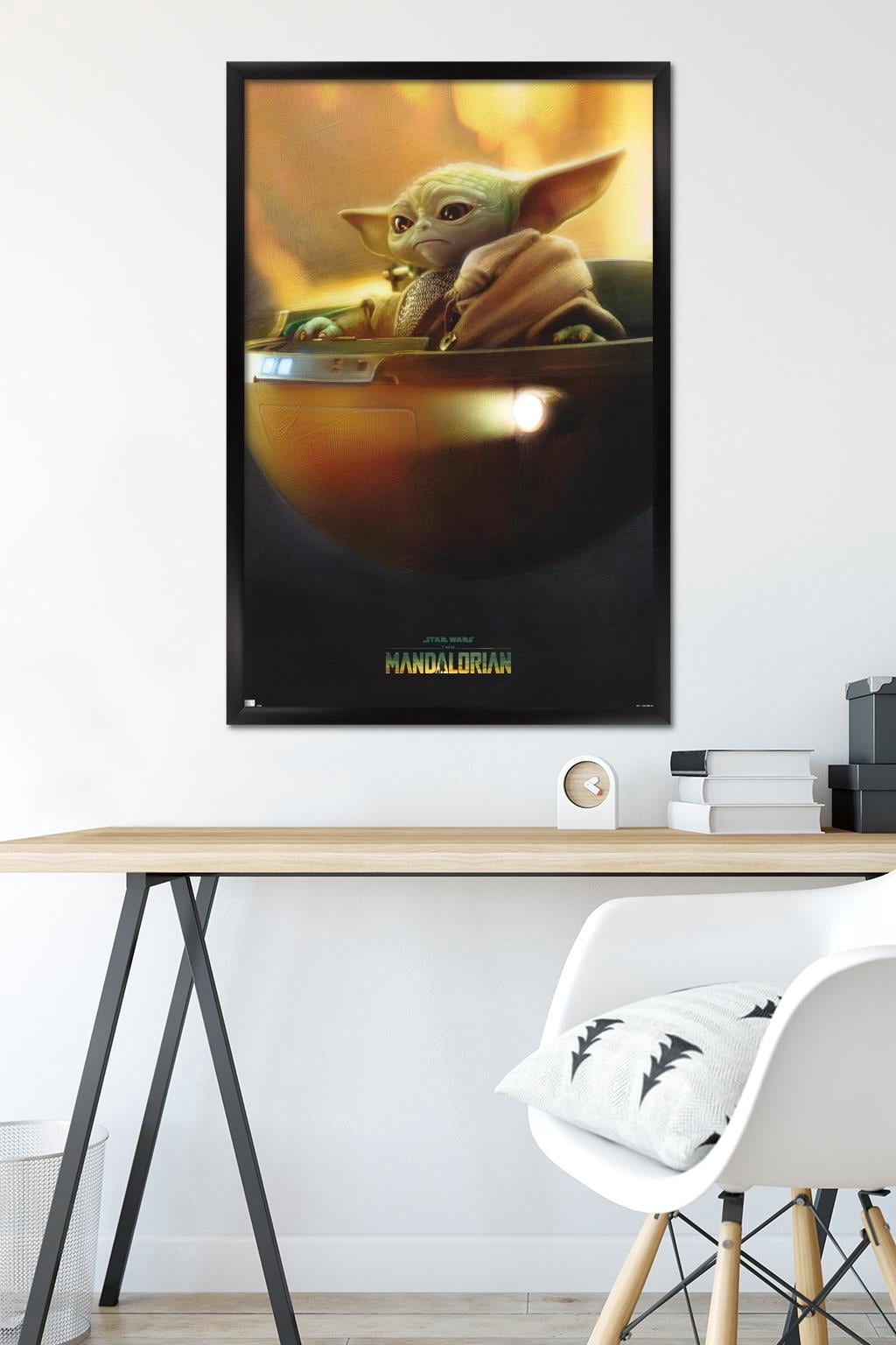 Star Wars: The Mandalorian Season 3 - Grogu in Pod Wall Poster, 22.375" x 34" Framed