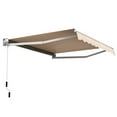 thumbnail image 4 of Patiojoy Auvent Rétractable avec Cadre en Aluminium Protection contre le Soleil/l'eau avec Revêtement PA Commande Manuelle Manivelle Conception à Angle Ajustable Beige, 4 of 10