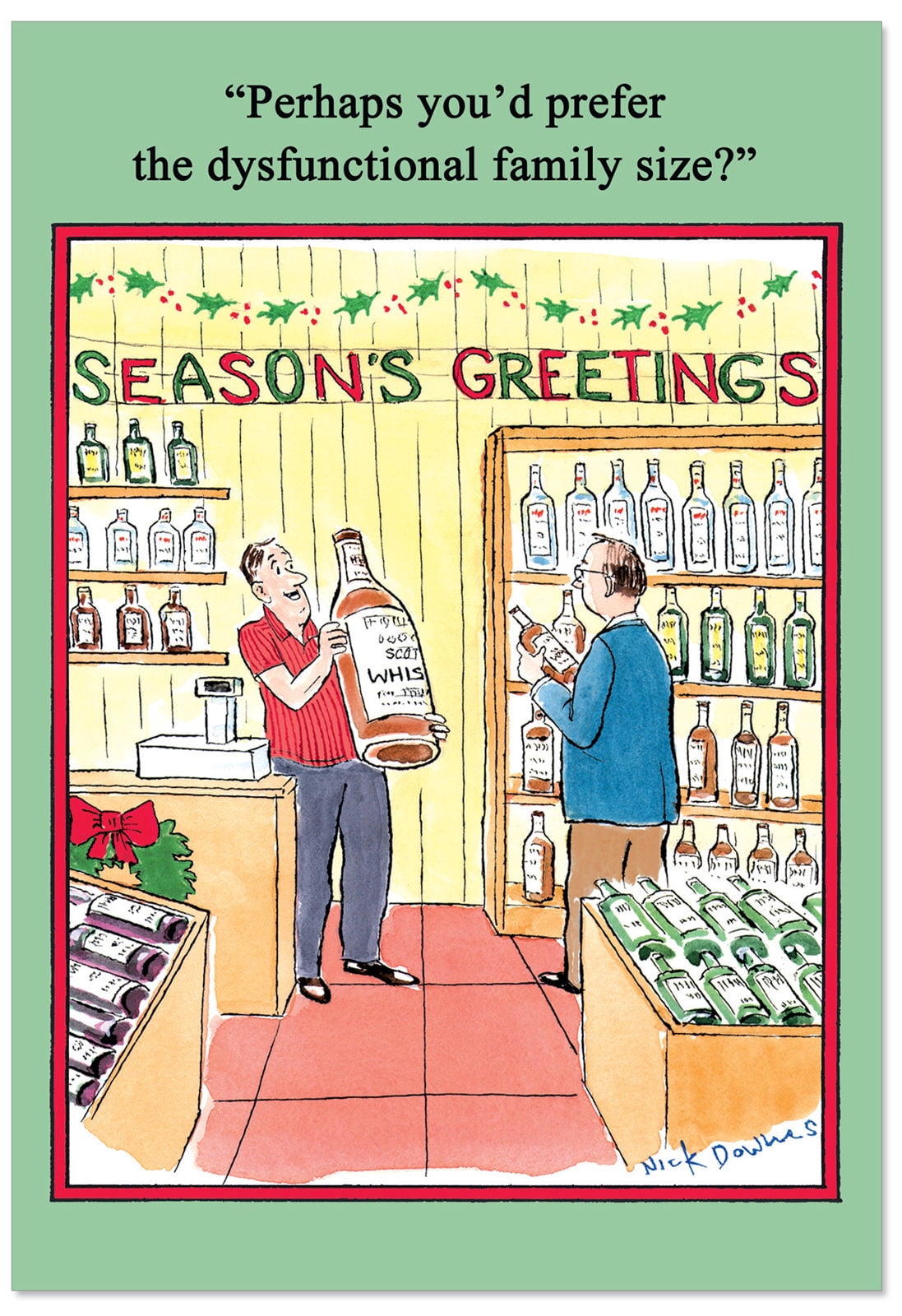 NobleWorks 12er-Set Lustige Weihnachtskarten 'Santa In Jail' | Mit Umschlägen, 12,7x17,8 Cm | Humorvolle Grußkarten Für Männer & Frauen
