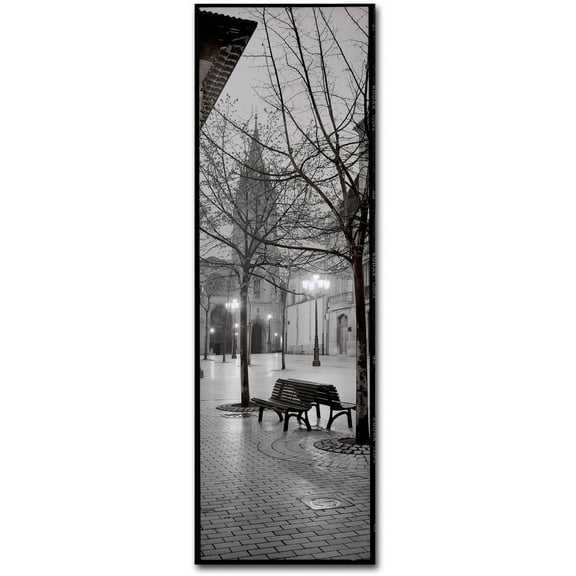 Trademark Fine Art Alan Blaustein Oviedo Cathedral y Bancs Canvas Wall Art - 10x32