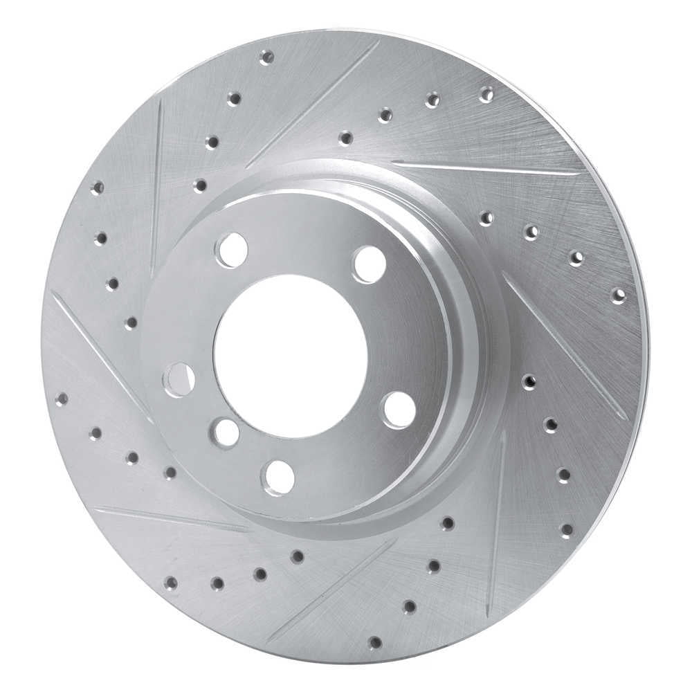 Dynamic Friction Company 631-31121L DFC Brake Rotor - Drilled And Slotted - Silver