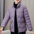 thumbnail image 2 of Levmjia Womens Quilted Jacket Long Sleeve Winter Coats Warm Thickened Hooded Casual Loose Pure Cotton Padded Outwear Outdoor Work Travel, 2 of 3