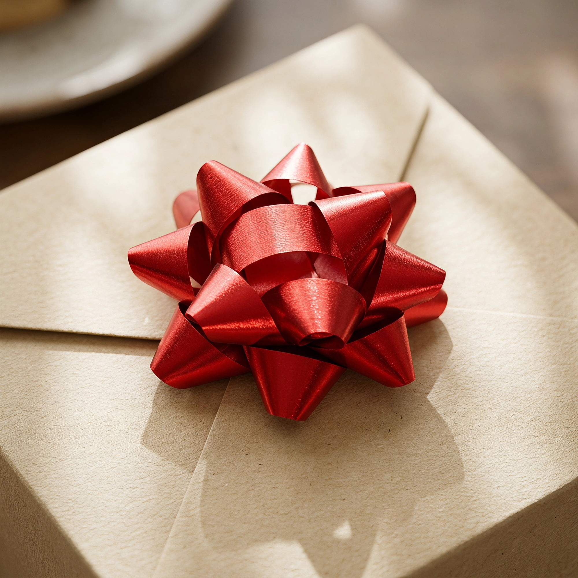 Unique Bargains Multi-Layered Holographic Star Bows for Gift Wrapping and Decoration Red