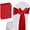 Red, variant on Pack of 50 Satin Dusty Blue Chair Sashes Bows for Wedding 7x108 Inch Chair Ribbons Ties for Party Banquet Ceremony Baby Shower Event Decorations