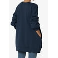 thumbnail image 4 of TheMogan Women's PLUS Crew Neck Long Sleeve Hi-Low Boyfriend Pullover Sweatshirts, 4 of 7