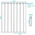 thumbnail image 5 of Sunnydaze Modern 2-Piece Gray Solid Blackout Indoor or Outdoor Curtain Set, 5 of 14