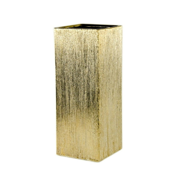 WGV Textured Gold Tall Square Block - 5" Wide x 12" Height, Good quality, Heavy Weighted Base - 1 Pc