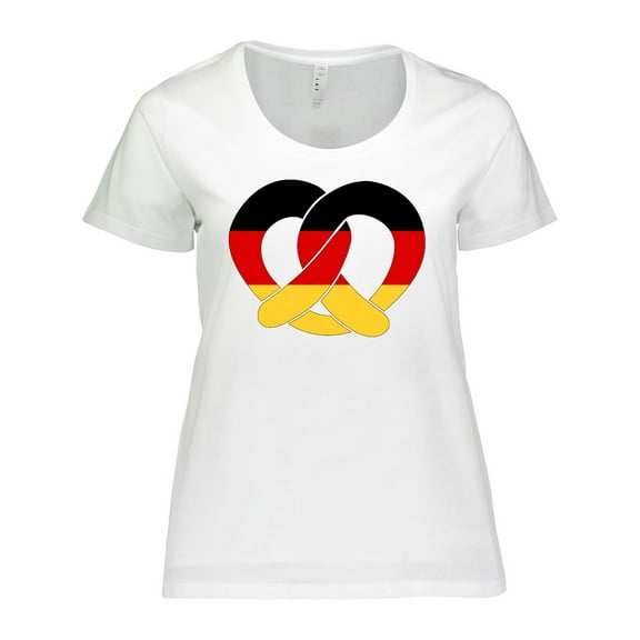 Inktastic German Flag in Pretzel Shape Women's Plus Size T-Shirt