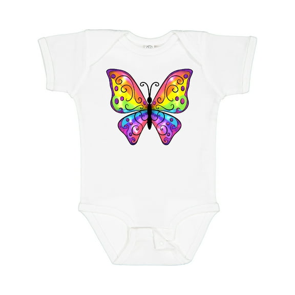 Inktastic Butterfly with Rainbow Wings Boys or Girls Baby Bodysuit