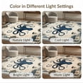thumbnail image 7 of ODIKA 5'x7' Washable Area Rug Rum Doormat Octopus Vintage Maritime Map Compass Nautical Border for Small Living Room, Bedroom, Easy Care, Non-Shedding, Pet Friendly, 7 of 7