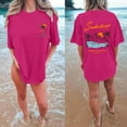 thumbnail image 5 of Puliio Womens T Shirts Beach Oversized Graphic Short Sleeve Crewneck Tee Summer Holiday Retro Baggy Shirts Tops, 5 of 7