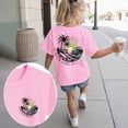 thumbnail image 2 of NOLDARES Girls Short Sleeve print T Shirts Athletic Crewneck Basic Tees for Kids(Pink,11-12 Years), 2 of 6