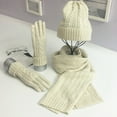 thumbnail image 3 of Winter Gloves for Women, Unisex 3 Pcs Winter Warm/Ski Set Knitted Beanie Hat Gloves Scarf, 3 of 3