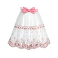 thumbnail image 5 of Girls Dress Bow Tie Pink White Color Contrast Lace Flower 6 Years, 5 of 7