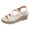 White, variant on Rokment Floral Embossed Platform Dressy Sandals Women Elegant Beach Casual Espadrilles Chunky Wedge Heels Dress Shoes for Ladies Summer