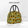 thumbnail image 4 of Vsdgher Insulated Lunch Bag Simple Bento Cooler Bag Lunch Tote Bag , Suitable for picnics, school, work (Sunflowers Print ), 4 of 5