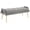 Charcoal/Gold, variant on SAFAVIEH Everdeen Tufted Modern Glam Bench, Silver Grey/Gold