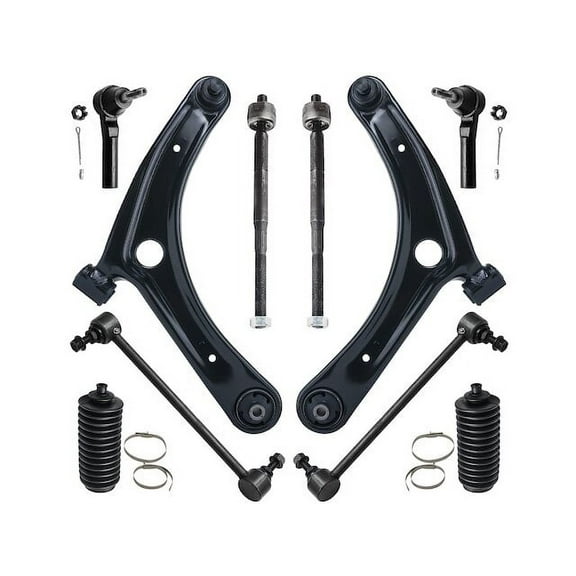 Front Control Arm Ball Joint Tie Rod and Sway Bar Link Kit - Compatible with 2007 - 2017 Jeep Compass 2008 2009 2010 2011 2012 2013 2014 2015 2016