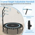 thumbnail image 3 of Jump Into Fun 40" Rebounder Trampoline for Adults, 330LBS Foldable Fitness Trampoline with Bungees, Adjustable Handlebar, Noise-free Exercise Rebounder for Indoor Workout, 3 of 9