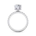 thumbnail image 3 of SuperJeweler 2 1/2 Carat Round Shape Hidden Halo Diamond Engagement Ring in 14 Karat White Gold for Women, 3 of 6