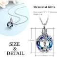 thumbnail image 3 of Crystal Cremation Urn Necklace for Ashes Tree of Life Locket Necklace Cremation Keepsake Memorial Ash Jewelry for Women Men, 3 of 7