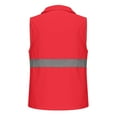 thumbnail image 3 of VBTAPA High Vis Safety Vest Womens Zip Up Sleeveless Jacket Reflective Strip Waistcoat Lightweight Waterproof Fish Hiking Vest with Pockets Red XXXXL, 3 of 5