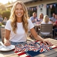 thumbnail image 4 of 250 Anniversary USA Rustic/Lodge Red White Blue Patriotic Star Placemat for 4th of July Party Farmhouse Table Decor, 4 of 6