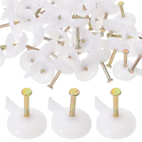 YOSADIER 100 Pcs Clous Muraux en Ciment pour Propriétaires avec Tête Ronde en Métal