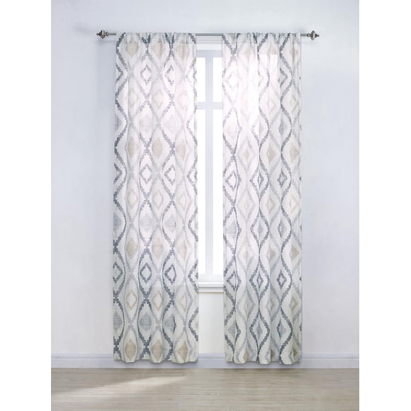 Mainstays Tille 84" Printed Rod Pocket Window Curtains Panel