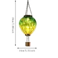 thumbnail image 6 of Solar Hot Air Balloon Hanging Light for Garden and Patio, Waterproof LED Lantern for Tree and Pergola, Floral Relief Accent for Balcony, Auto On/Off Outdoor Illumination, Unique Holiday Decor, 6 of 6