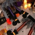 thumbnail image 5 of Floleo Halloween Witch'S Legs For Wreath Plush Stuffed Witch Legs With Shoes Sticking Out Of Window Door Car Auto Trunk Outdoor Wicked Novelty Hanging Witch Legs Car Trunk Yard Decorations, 5 of 8