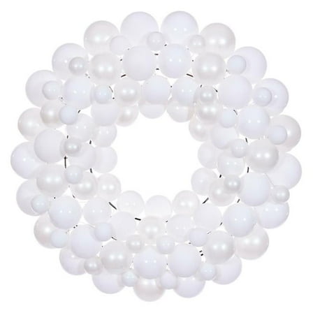Vickerman N240211 24 in. Ball Wreath, White