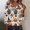 Multicolor 09, variant on Halloween Printed Tops for Women V Neck Quarter Button Long Sleeve Trendy Festival Party Top Multicolor 13 XXL