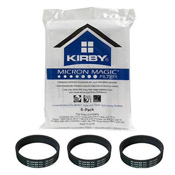 Genuine Kirby Universal Bags: (6 bags) of Universal HEPA White Cloth Bags Kirby