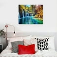 thumbnail image 5 of ARISTURING Lake Waterfall Natural Picture Wall Art Landscape Canvas Prints Painting Home Decor Tree Picture for Living Room Bedroom Kitchen Office Decoration Wooden Frames Artwork Ready to Hanging, 5 of 5