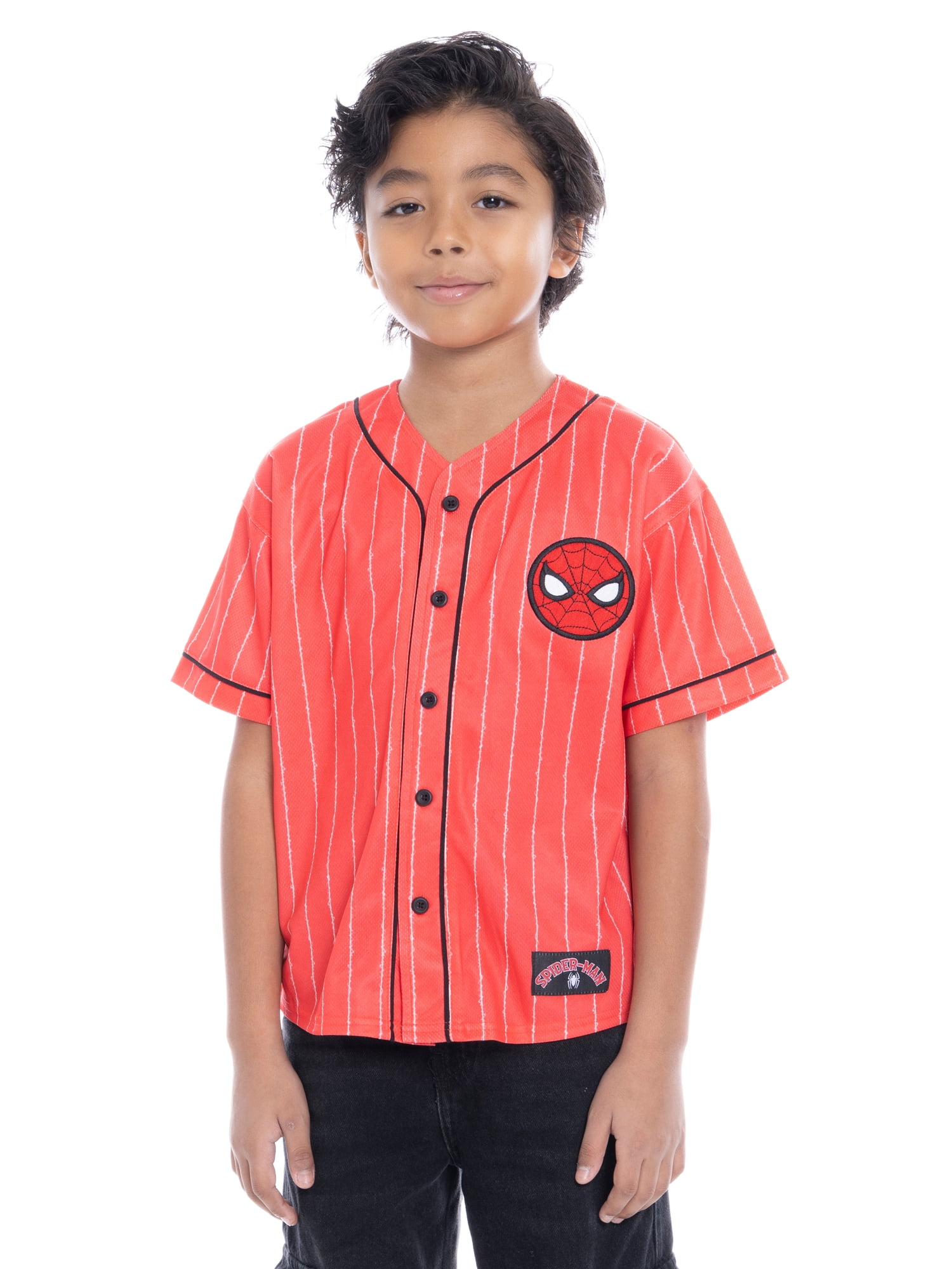 Spider-Man Boys Character Graphic Baseball Jersey, Sizes 4-18