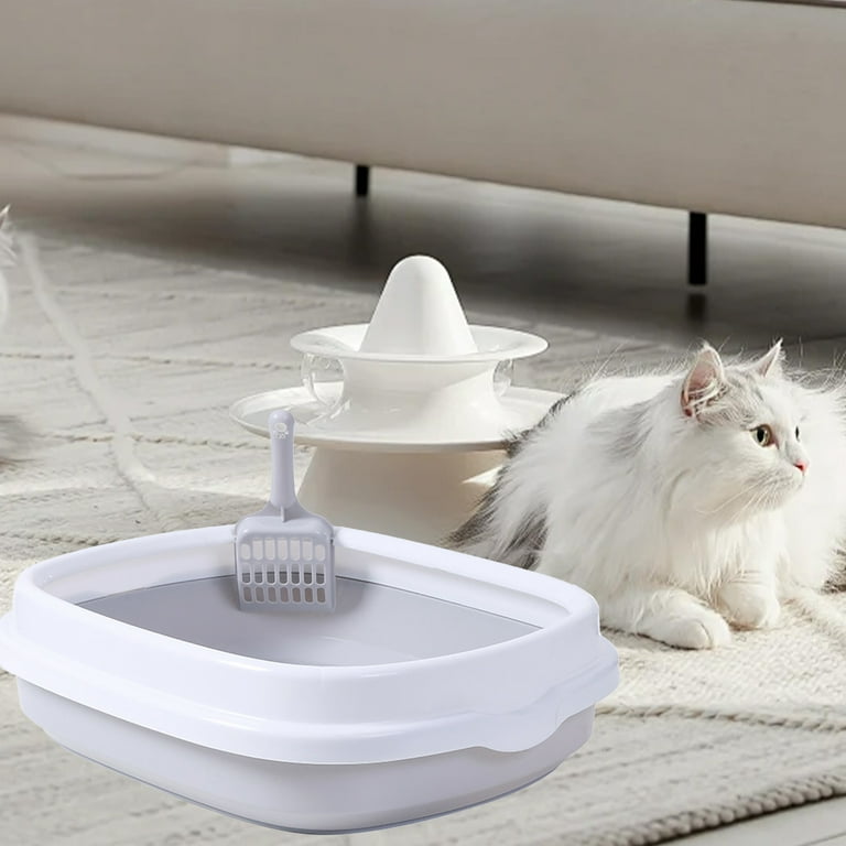 Modern Aesthetic Cat Litter Box, Semi-Enclosed Pussy Design, Sturdy  Plastic, Lockable Lid, Odor Control, For Domestic Cats, Litter Box  Alternative, Pussy Litter Compatible Sopatenor - Walmart.com