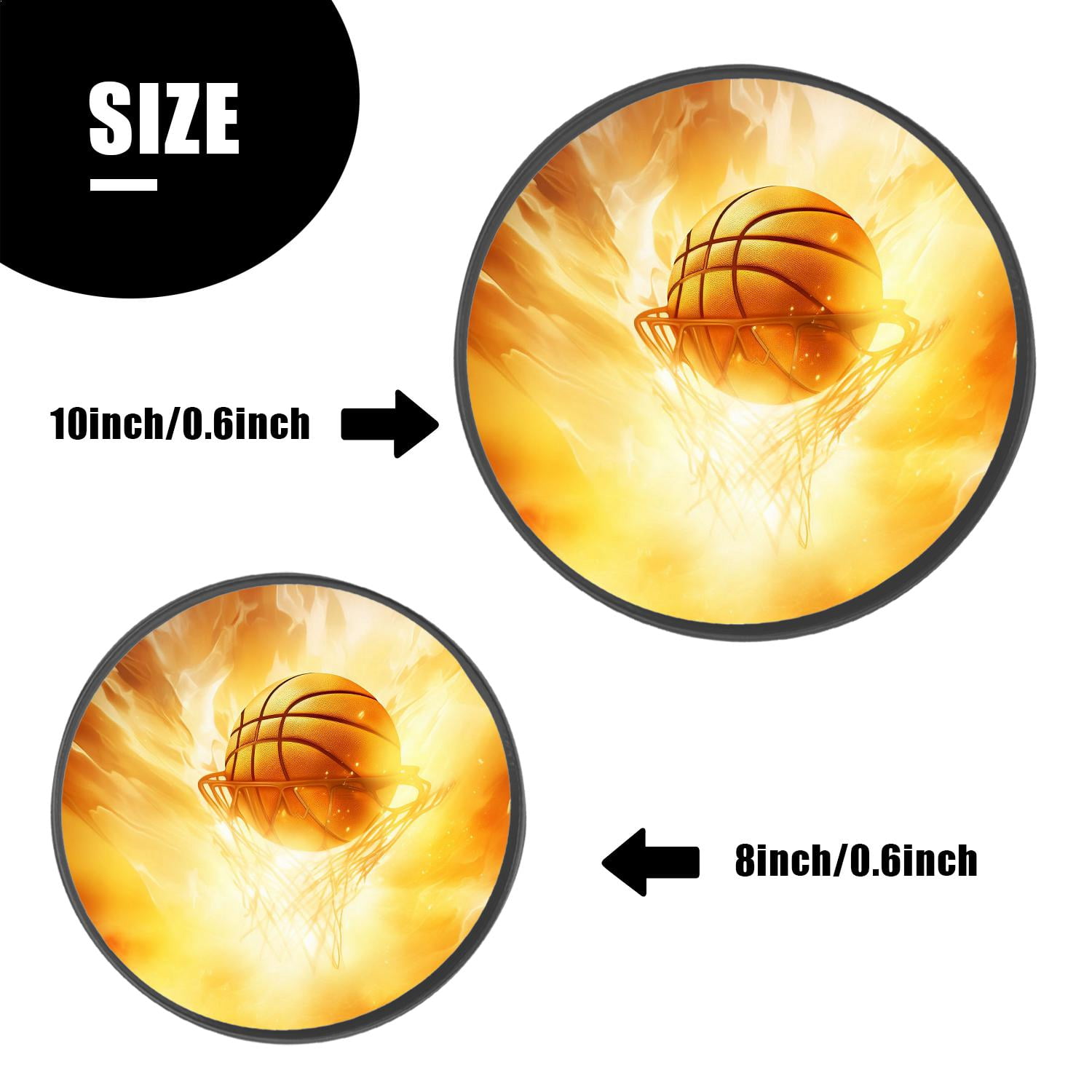 Round Stove Burner Covers 4 Pcs,Basketball Abstract Sport Design Round Electric Stove Burner Covers 8Inch And 10Inch