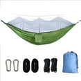 thumbnail image 1 of Fiudx Hamaca Doble de Tela de Paracaídas, Equipo de Camping Antimosquitos, Tela Ligera y Transpirable, Esencial para Aventuras Al Aire Libre, Ideal para Mochileros y Entusiastas de Los Viajes, con Mú, 1 of 6