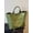 Green, variant on Women's PVC Letter Print Tote Handbag, Gray