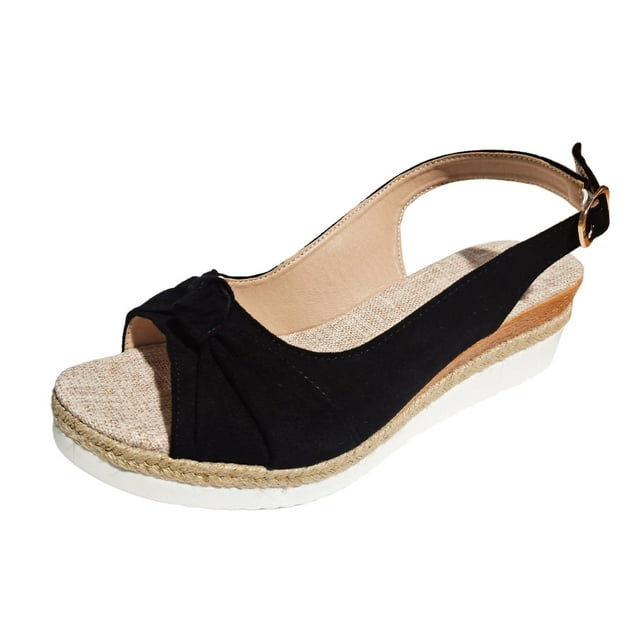 Orthopedic Women Sandals Arch Support Open Toe Platform Ankle Strap Slip On Beach Summer Walking Shoes