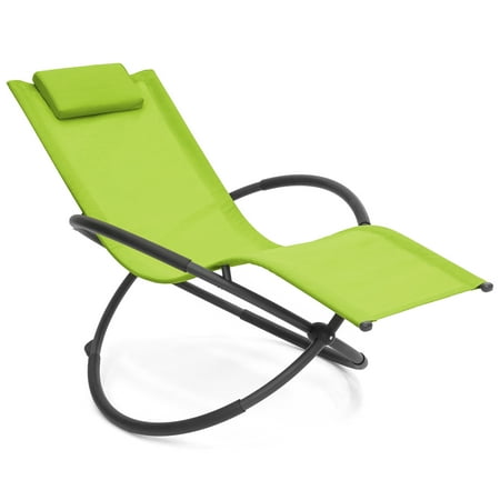 Best Lawn Chair Best Choice Products Folding Orbital Zero Gravity Lounge Chair w/ Removable Pillow (Green) ()