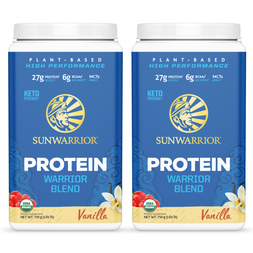 Sunwarrior Warrior Blend Organic Vegan Protein Powder with BCAAs