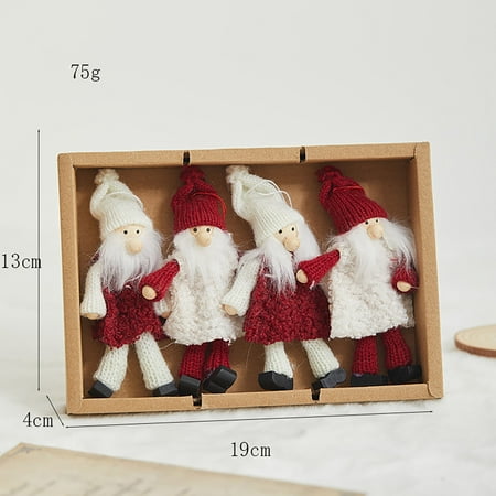 

Veki Christmas Decorations 4PCS Christmas Pendant Children s Christmas Boxed Gift Gift Christmas Tree Pendant Ornaments Car Chandelier Ornament
