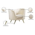 thumbnail image 5 of Meridian Furniture Margo Cream Velvet Chair, 5 of 6