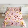 thumbnail image 2 of Homewish Kawaii Butterfly Queen Comforter Set,Country Botanical Bedding Sets,Girls Pink Bedding Comforter Set For Men Women,Super Cozy Room Decor Reversible,3-Piece, 2 of 8